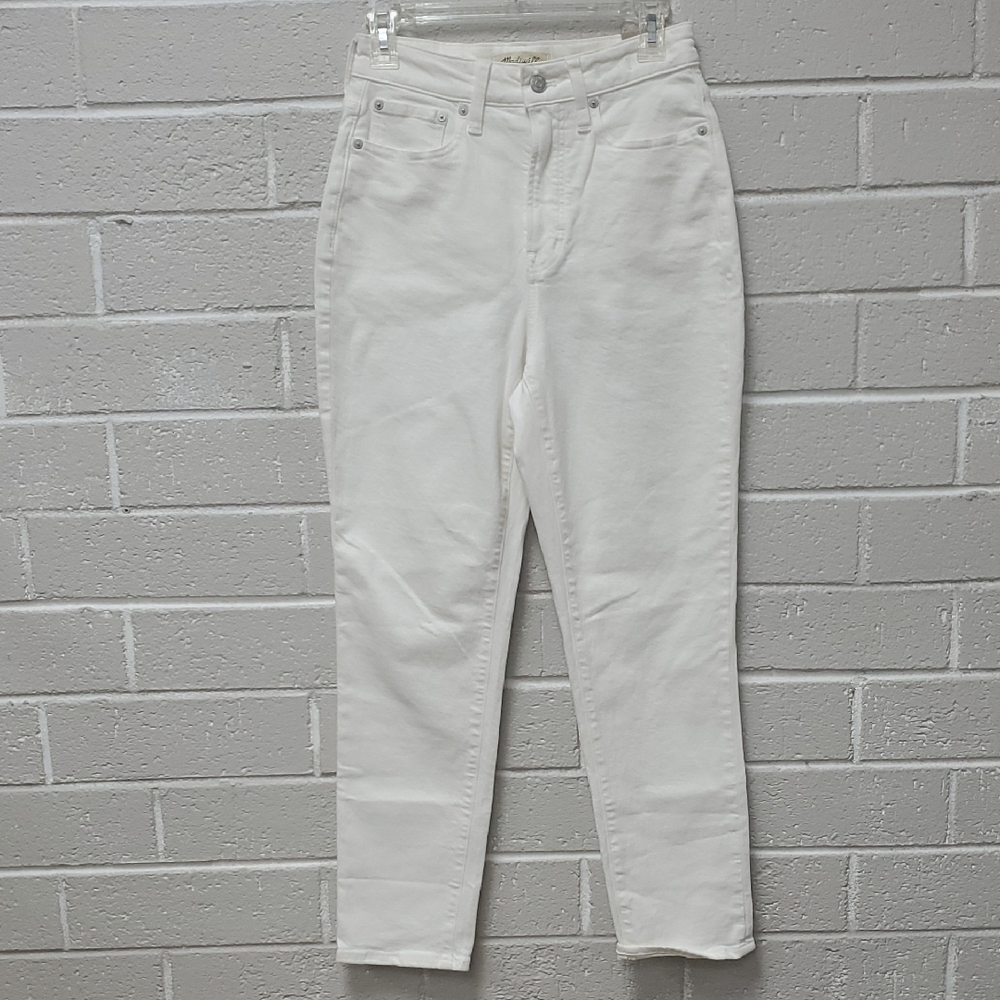 Madewell White Ankle Crop Jeans (size 26)